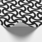 Zwart en wit modern patroon cadeaupapier (Hoek)
