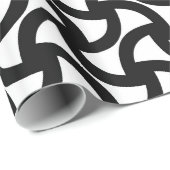 Zwart en wit modern patroon cadeaupapier (Rol Hoek)