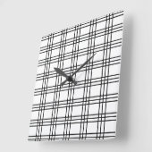 Zwart en wit modern raster vierkante klok (Hoek)