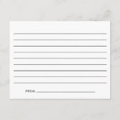 Zwart en wit modern script afstuderen advieskaart (Achterkant)