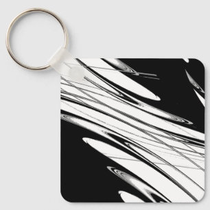 Zwart en wit modern sleutelhanger