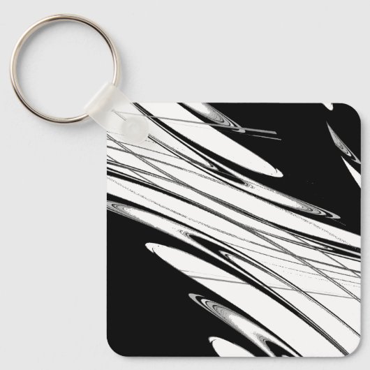 Zwart en wit modern sleutelhanger (Voorkant)