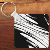 Zwart en wit modern sleutelhanger (Voorkant)