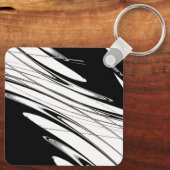 Zwart en wit modern sleutelhanger (Achterkant)