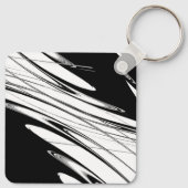 Zwart en wit modern sleutelhanger (Achterkant)