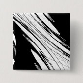 Zwart en wit modern vierkante button 5,1 cm (Voorkant)