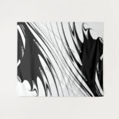 Zwart en wit modern wandkleed (Voorkant (horizontaal))