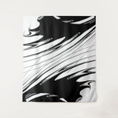 Zwart en wit modern wandkleed (Voorkant)