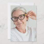 Zwart en wit moderne elegantie 60ste verjaardag kaart (Achterkant)