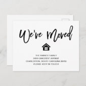 Zwart en wit | Moderne mededeling over verplaatsin Briefkaart (Voorkant / Achterkant)