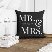 Zwart en wit Moderne meneer en mevrouw aangepaste  Kussen