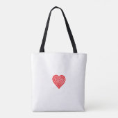 Zwart en wit Moederdag Lettering & Hart Tote Bag (Achterkant)