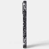 Zwart en Wit Monochroom Mandala Patroon Case-Mate iPhone Case (Achterkant / Links)