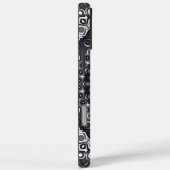 Zwart en Wit Monochroom Mandala Patroon Case-Mate iPhone Case (Achterkant / Rechts)