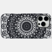 Zwart en Wit Monochroom Mandala Patroon Case-Mate iPhone Case (Achterkant (horizontaal))