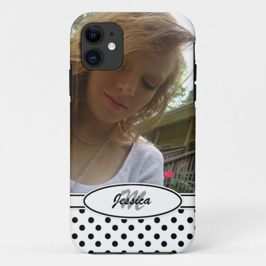 Zwart en wit: Monogram: Afbeelding: iPhone 5 Hoesj Case-Mate iPhone Case (Achterkant)