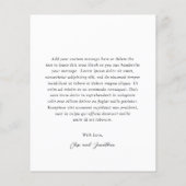 Zwart en wit monogram elegant huwelijk (Achterkant)