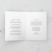 Zwart en wit monogram Elegante trouw (Binnen)