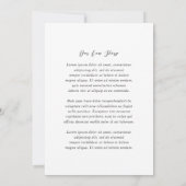 Zwart en wit monogram Elegante trouw  Save The Date (Achterkant)