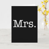 Zwart en Wit Mrs. Trouwdag Citaat Kaart (Gele Bloem)