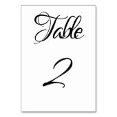 Zwart en wit Muzikaal Tafel Nummer Kaart (Achterkant)