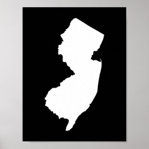 Zwart en wit New Jersey Poster