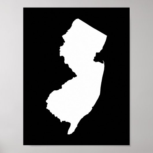 Zwart en wit New Jersey Poster (Voorkant)
