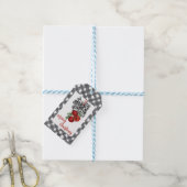 Zwart en Wit Noël Cadeaulabel (Met Touw)