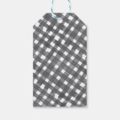 Zwart en Wit Noël Cadeaulabel (Achterkant)