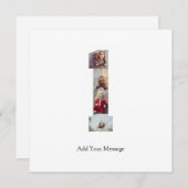 Zwart en Wit Nummer 1 Foto Collage Bedankkaart (Voorkant / Achterkant)