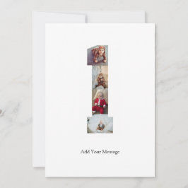 Zwart en Wit Nummer 1 Foto Collage Notitiekaartje