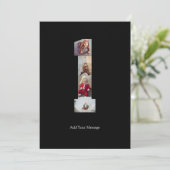 Zwart en Wit Nummer 1 Fotocollage Aankondiging (Staand voorkant)