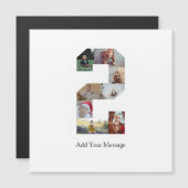 Zwart en Wit Nummer 2 Foto Collage (Voorkant / Achterkant)