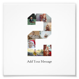 Zwart en Wit Nummer 2 Foto Collage Afdruk