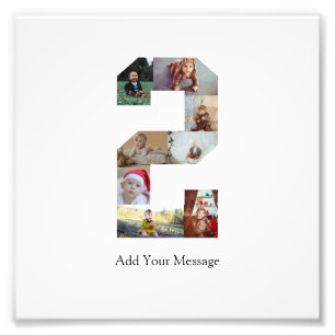 Zwart en Wit Nummer 2 Foto Collage Afdruk