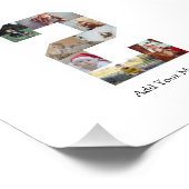 Zwart en Wit Nummer 2 Foto Collage Afdruk (Hoek)
