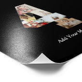 Zwart en Wit Nummer 4 Foto Collage Afdruk (Hoek)