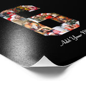 Zwart en Wit Nummer 6 Foto Collage Afdruk (Hoek)