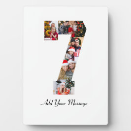 Zwart en Wit Nummer 7 Fotocollage Fotoplaat