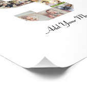 Zwart en Wit Nummer 9 Foto Collage Afdruk (Hoek)