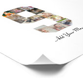 Zwart en Wit Nummer 9 Foto Collage Foto Afdruk (Hoek)