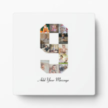 Zwart en Wit Nummer 9 Foto Collage