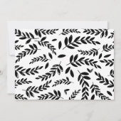 Zwart en wit olievlek Roze Apple-leraar Notitiekaartje (Achterkant)