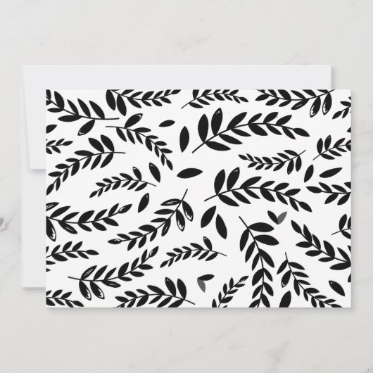 Zwart en wit olievlek Roze Apple-leraar Notitiekaartje (Achterkant)