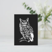 Zwart en wit ontwerp briefkaart (Staand voorkant)