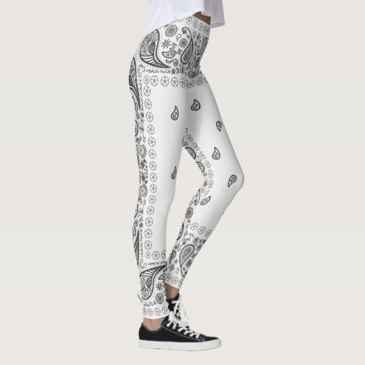 Zwart en wit ontwerp leggings (Rechts)