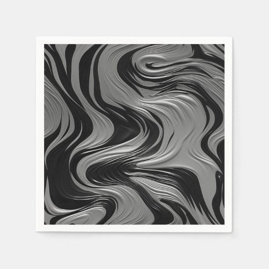 Zwart en wit ontwerp servet (Voorkant)