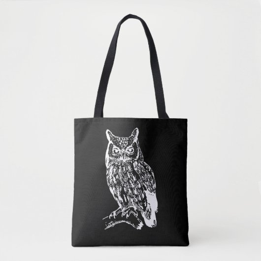 Zwart en wit ontwerp tote bag (Voorkant)