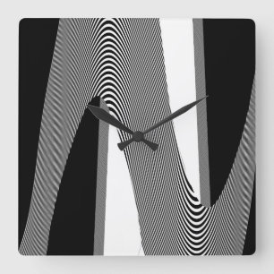 Zwart en wit ontwerp voor de kunst, wandklok