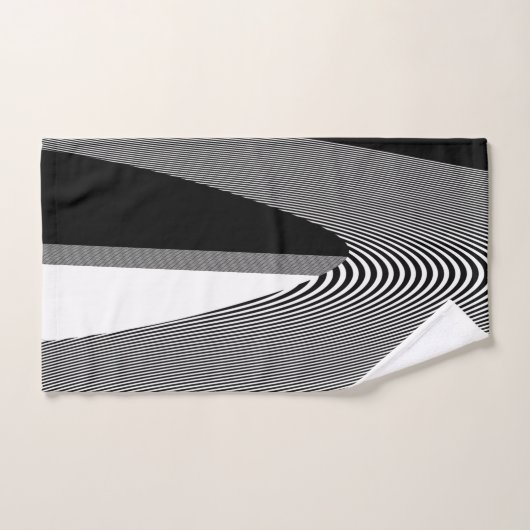 Zwart en wit ontwerp voor kunst, handdoek (Handdoek)